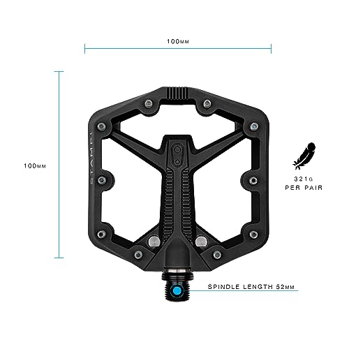 Crankbrothers Stamp 1 Gen 2 Pedals - Platform  Composite  9/16   Black  Large