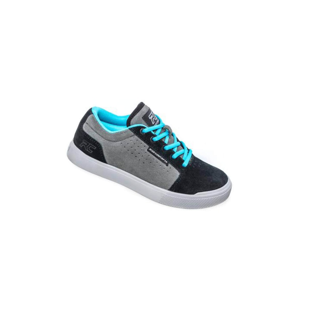 Ride Concepts Youth Vice Flat MTB Shoes - UK 2/EU 35/US 3 - Charcoal/Black