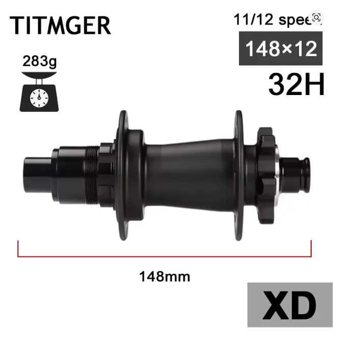 Maza trasera TITMGER 32H 12x148mm XD