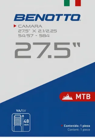 Cámara Benotto 27.5 x 1.75-2.25 V/F