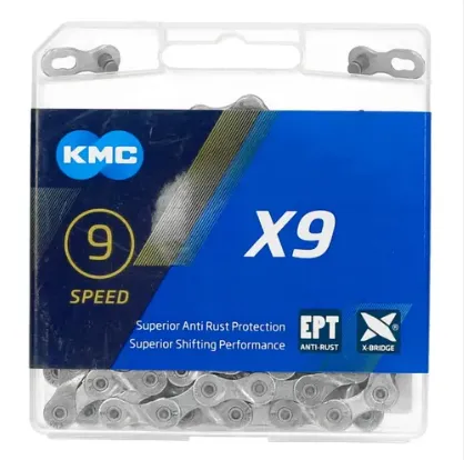 [KMC X9] Cadena KMC Plateada X9, 9Vel. EPT